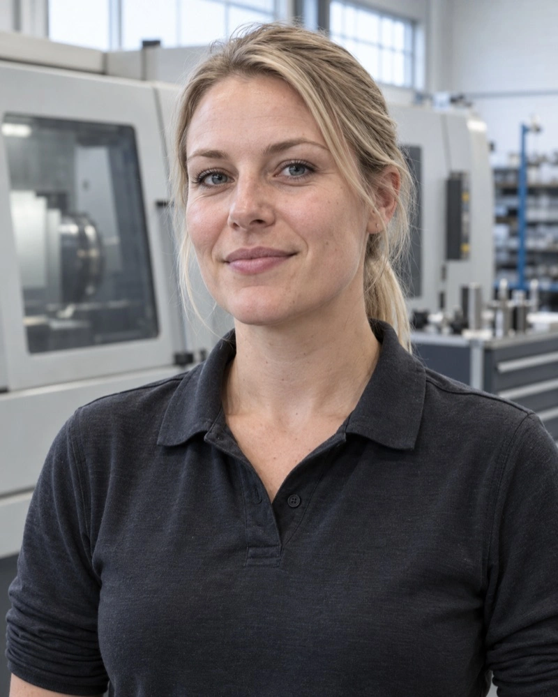 An illustrative portrait of Sanne Kuijpers, a fictional Keelworks team member.